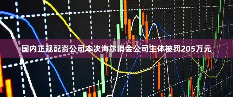 国内正规配资公司本次海尔消金公司主体被罚205万元